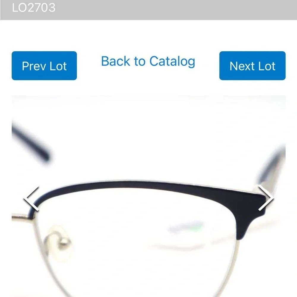 Longchamp glasses black metal frame with gold trim and case